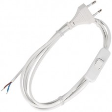 Καλώδιο Τροφοδοσίας με Διακόπτη Διπολικό 2x0.50mm 3m Λευκό 47007/WH